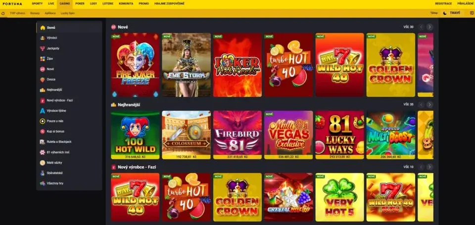 Fortuna Snímek obrazovky 3